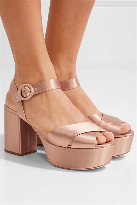 prada platform sandals pink|Prada platform sandals outlet.